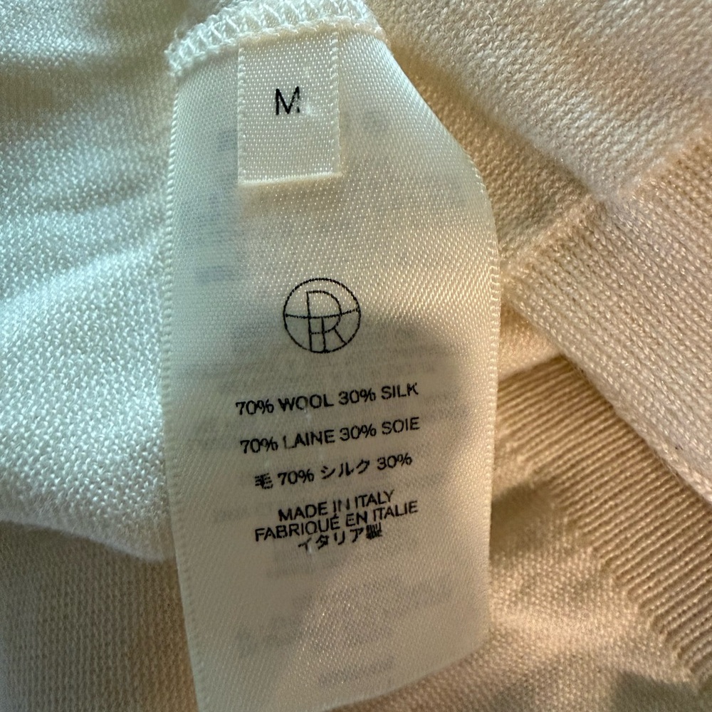 The Row Paolo Wool & Silk Top - White - Picture 9 of 11